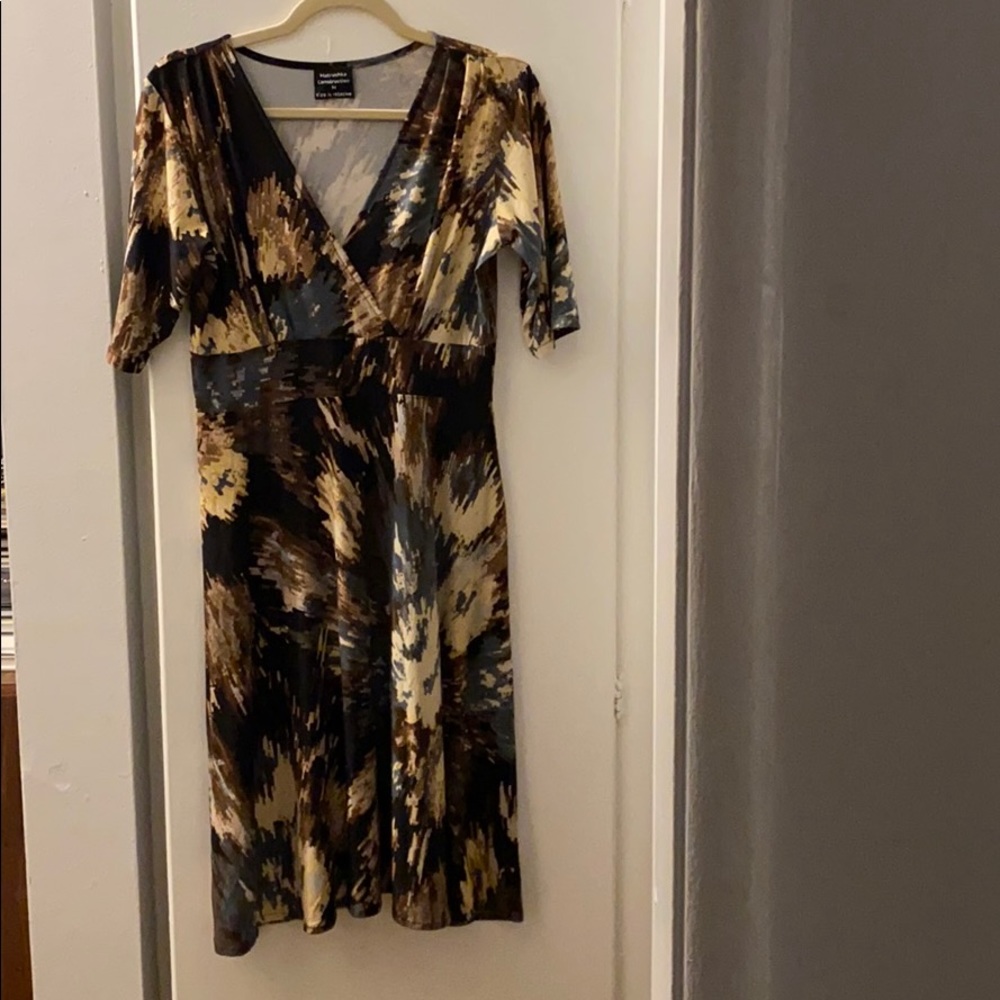 Matrushka Exploding pattern midi dress M